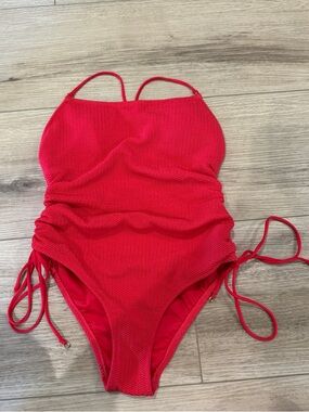 Seafolly Bright Red One-Piece with Side Ties